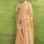 Orange linen beautiful tussle on pallu casual wear saree