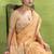 Orange linen beautiful tussle on pallu casual wear saree