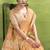 Orange linen beautiful tussle on pallu casual wear saree