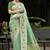 Green silk blend embroidered bollywood Saree with blouse 