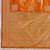 Orange colour silk blend saree with silver zari weaving border