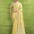 Lemon linen beautiful tussle on pallu casual wear saree