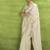Off-white linen beautiful tussle on pallu casual wear saree