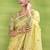 Lemon linen beautiful tussle on pallu casual wear saree
