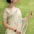 Off-white linen beautiful tussle on pallu casual wear saree