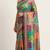 Multicolor mall cotton digital print saree with unstitched blouse piece