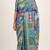 Multicolor mall cotton digital print saree with unstitched blouse piece
