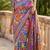 Multicolor mall cotton digital print saree with unstitched blouse piece