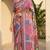 Multicolor mall cotton digital print saree with unstitched blouse piece