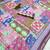 Multicolor mall cotton digital print saree with unstitched blouse piece