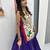 NAVRATRI WEAR BLUE COLOR COTTON LUMPI LACE WITH RIBBON WORK LEHENGA CHOLI FULL STITCHED.