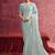 Sky blue galaxy heavy designer sequins  & cut work border saree