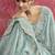 Sky blue galaxy heavy designer sequins  & cut work border saree