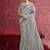 Gray siya silk heavy designer sequins  & cut work border saree