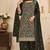 Green embroidered georgette semi-stitched pakistani salwar suit