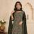 Green embroidered georgette semi-stitched pakistani salwar suit