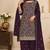 Purple embroidered georgette semi-stitched pakistani salwar suit