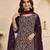Purple embroidered georgette semi-stitched pakistani salwar suit
