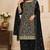 Black embroidered georgette semi-stitched pakistani salwar suit