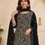 Black embroidered georgette semi-stitched pakistani salwar suit