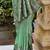 Green silk blend embroidered party wear Saree with blouse 