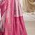 Pink magenta silk blend embroidered kanchipuram silk blend Saree with blouse 