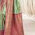 Green magenta silk blend embroidered kanchipuram silk blend Saree with blouse 