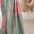 Pink blue silk blend embroidered kanchipuram silk blend Saree with blouse 