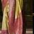 Gold pink silk blend embroidered traditional Saree with blouse 