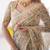 Ivory color ready to wear saree with unstich blouse