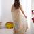 Ivory color ready to wear saree with unstich blouse