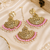 Pink Accent Traditional Earrings & Maang Tikka