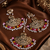 Festive palette bead earrings tikka set