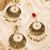 Elegant pearl accent earrings tikka set
