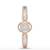 925 Sterling Silver Rose Gold Geometric CZ Bracelet for Women | Two Tone Cubic Zirconia Designer Bangle Jewelry