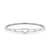 925 Sterling Silver Heart CZ Bangle Bracelet for Women | Cubic Zirconia Love Heart Jewelry