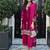 Pink velvet embroidered palazzo set