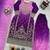 Purple silk blend embroidered salwar kameez