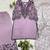 Lavender cotton poly embroidered kurta set