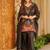 Black silk blend embroidered farshi salwar kameez