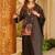 Black silk blend embroidered farshi salwar kameez