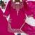 Pink crepe embroidered sharara set