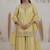 Yellow crepe embroidered sharara set