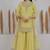 Yellow crepe embroidered sharara set