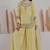 Yellow crepe embroidered sharara set