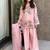Pink crepe embroidered farshi salwar kameez