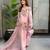 Pink crepe embroidered farshi salwar kameez