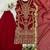 Red georgette embroidered sharara set