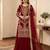 Red georgette embroidered sharara set