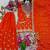 Orange silk blend embroidered sharara set